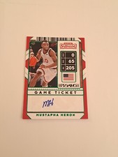 2020 Contenders Draft Picks Game Ticket Mustapha Heron Rookie Auto Green 