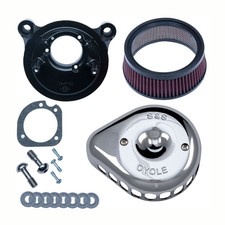S&S Mini Teardrop Stealth Luftfilter Kit chro...