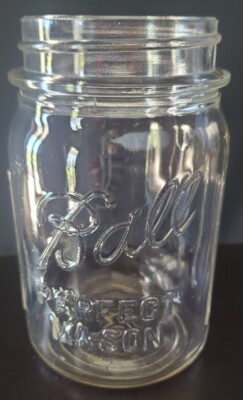 Ball Perfect Mason Jar #7 Ribbed Pint Clear Glass 1923-1933 | eBay