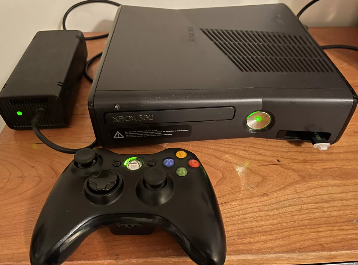  Microsoft Xbox 360 Slim Gaming Console with 4GB Flash