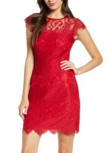 jayce lace sheath cocktail dress