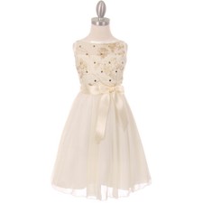IVORY Size 14 Flower Girl Dress Recital Bridesmaid Formal Birthday Prom Party