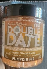 NEW COUNTRY BATHHOUSE DOUBLE DATE WHIPPED SOAP SHAVE CREAM 8 OZ PUMPKIN PIE