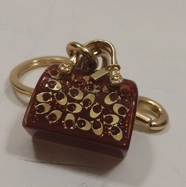 Coach Gold & Red Charm Key Ring /Chain - Excellen… - image 7