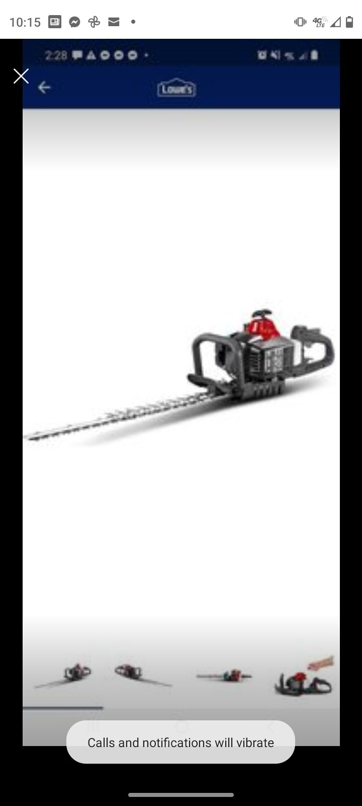 CRAFTSMAN 23-cc 2-cycle 22-in Dual-Blade Gas Hedge Trimmer CMXGHAH2322-NEW