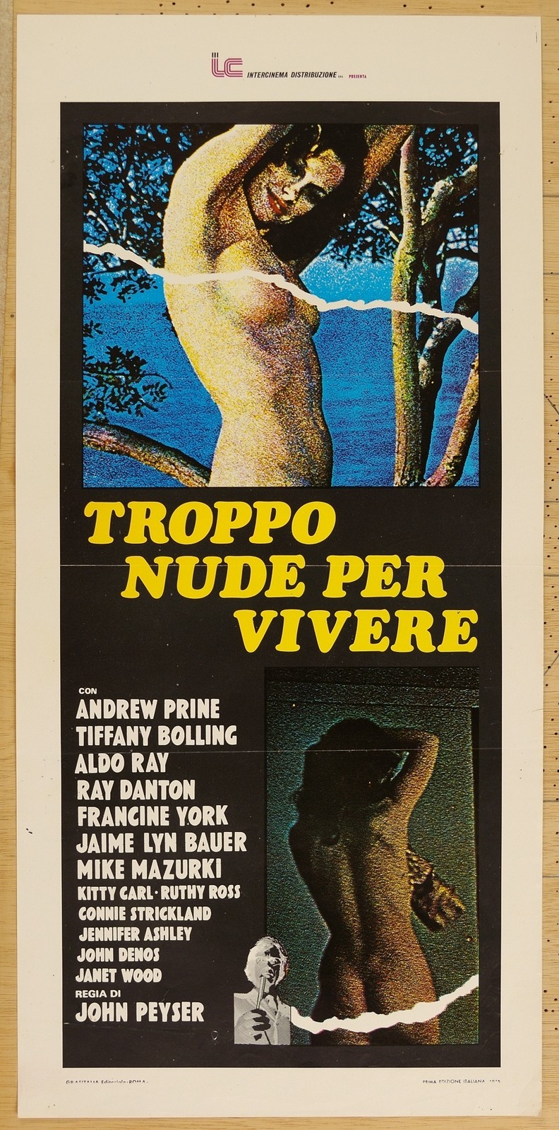 Locandina originale film TROPPO NUDE PER VIVERE (1975) - Regia di John Peyser