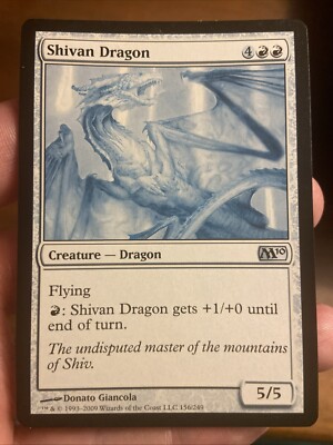 White Shivan Dragon MTG Alter/Altered Art