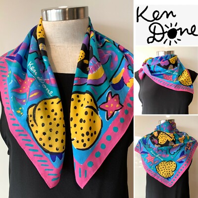 KEN DONE Vintage 1985 Green,Aqua 