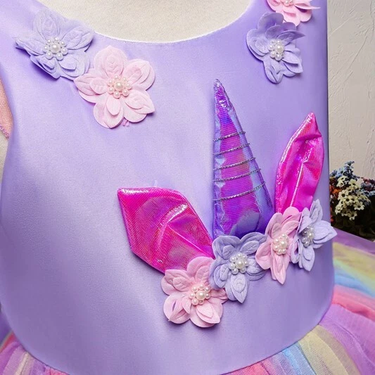 Niñas Fiesta Vestido Púrpura Princesa Disfraz Cumpleaños Boda Carnaval Cosplay - Imagen 2 de 4