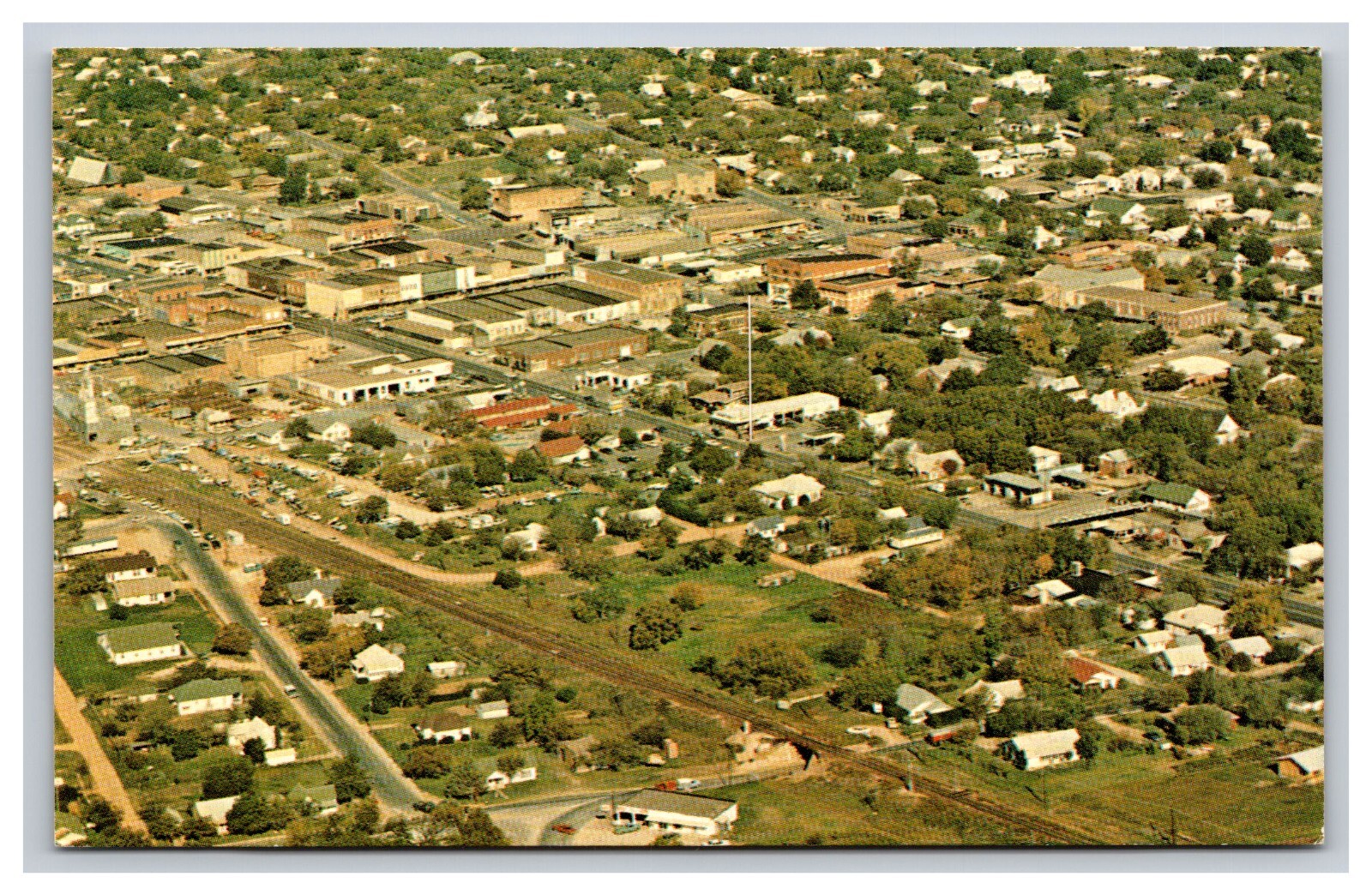 Aerial View Of Bowie Texas TX Postcard eBay