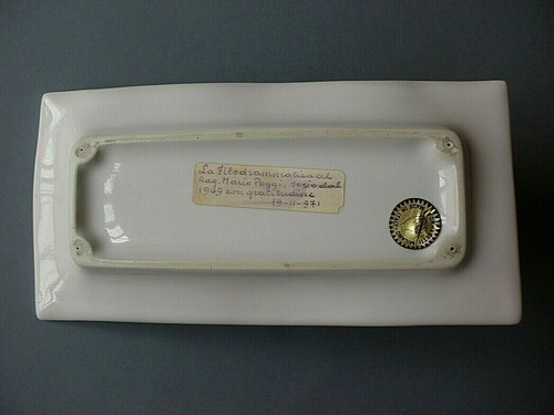 PIERO FORNASETTI MILANO PORCELAIN PLATE PEN HOLDER TRAY - Picture 4 of 5