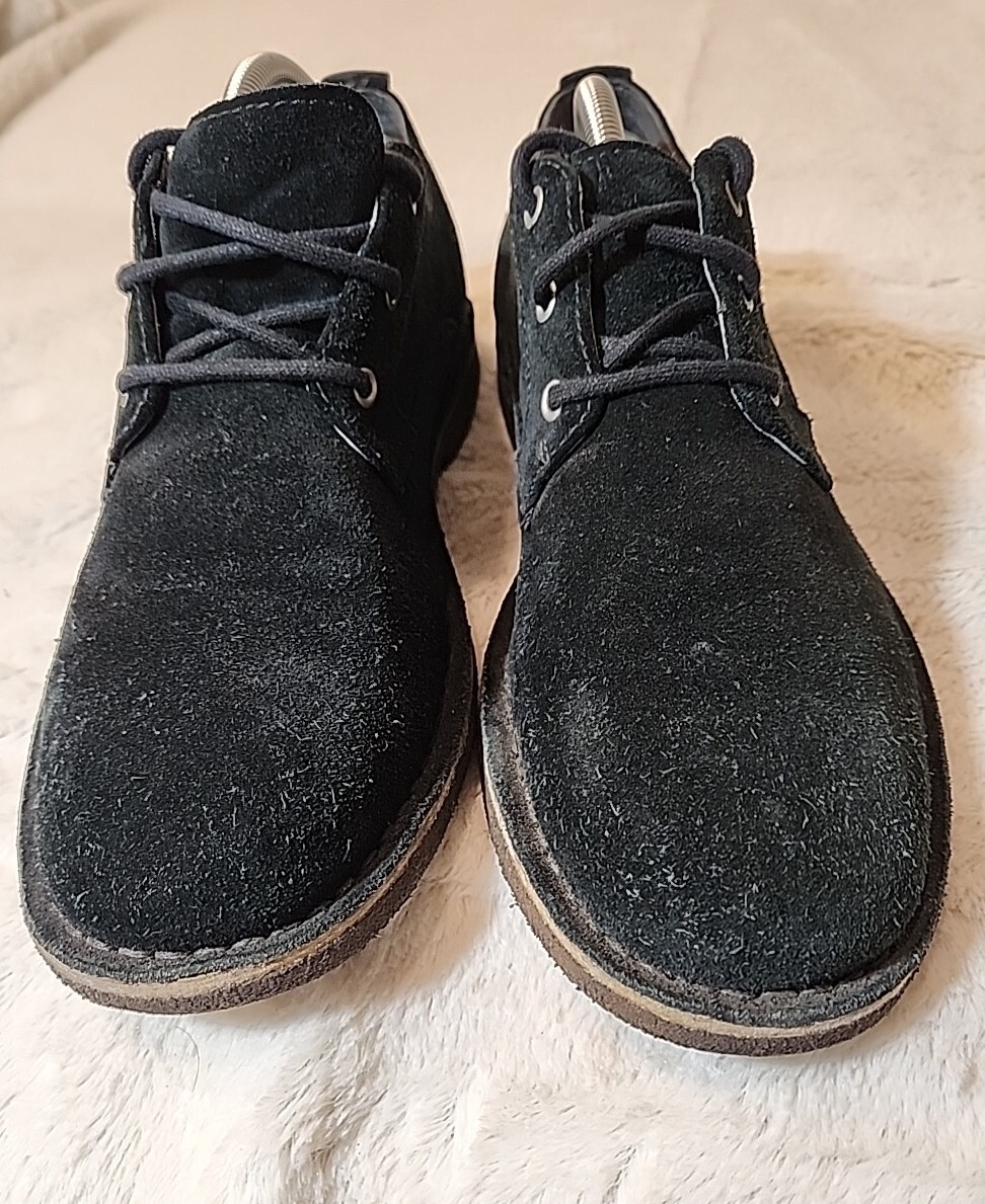 SAOLA Scarpe UGG scamosciate Oxford comode pelle di pecora foderate chaucer 3269 stringate nere uomo 9