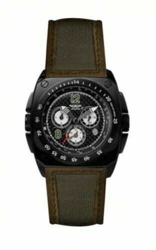 Montre MWC Classic 40 Aviator Automatique Acier Noir Cuir - Neuve Avec étiquettes