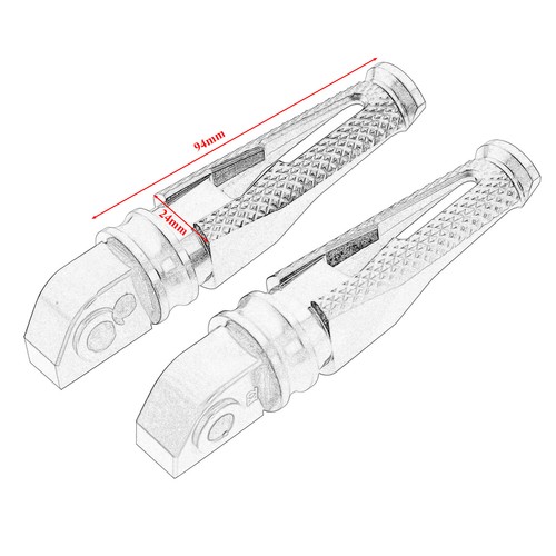Reposapiés de pasajero con clavija para Triumph Tiger 1050 Daytona 675 Street Triple 675 - Imagen 2 de 18
