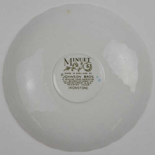 Johnson Brothers China Minuet Flat Cup Saucer England Bros Vintage Floral Flower - Picture 5 of 5
