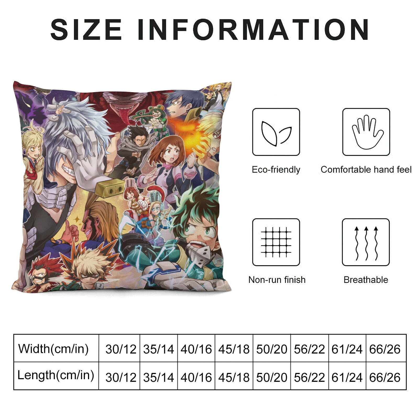 Throw Pillow Cover My Hero Academia Pillow Case Decor for Home Pillowcase