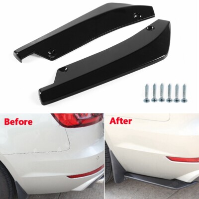 Dreamizer Glossy Black Rear Bumper Lip Diffuser & Canard Set For Honda Civic