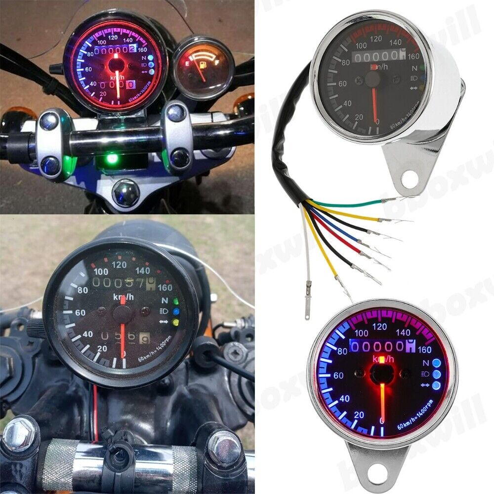 Motorcycle LED Backlit Speedometer For Suzuki Intruder VS 700 750