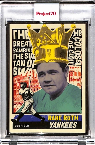 2021 TOPPS PROJECT 70 #580 BABE RUTH BY NEW YORK NICO P70 AP SILVER FRAME 01/51