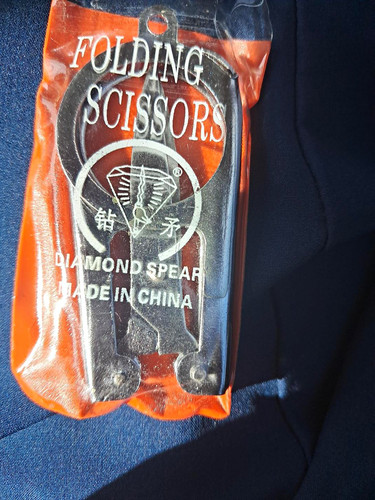 Diamond Spear Folding Scissors Contemporary Original Made in China
