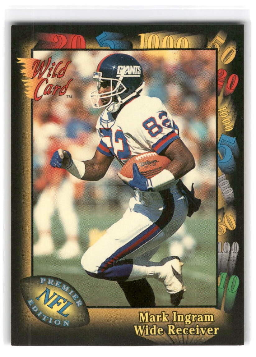 Mark Ingram 1991 Wild Card FOOTBALL #136 New York Giants