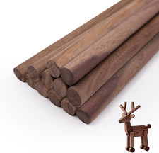 10 Pack Walnut Wooden Dowel Rods 3/8 X 12 Inch 10 X 300Mm Wood Color