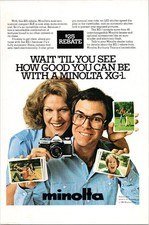 Minolta XG-1 Camera Vintage Original Print Ad 1980 Full Page Color SLR