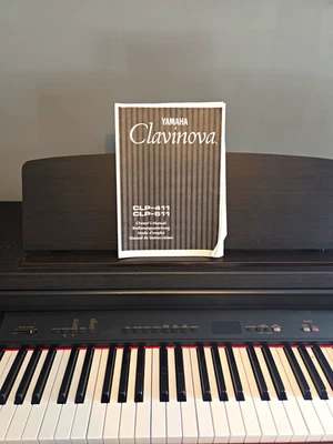 Yamaha Clavinova CLP-411 88-Key Digital Home Piano Black, Bench, 3 Pedals