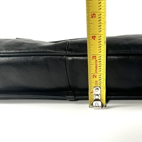 Vtg Fossil Black Soft Leather Messenger Crossbody Bag Men’s Laptop/Briefcase - Picture 13 of 18
