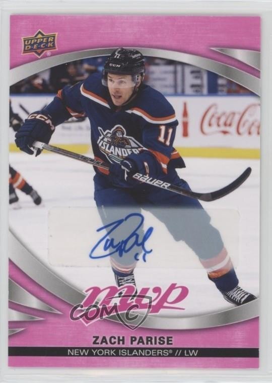 2023-24 Upper Deck MVP Magenta Auto Zach Parise #204 Auto 0c1o