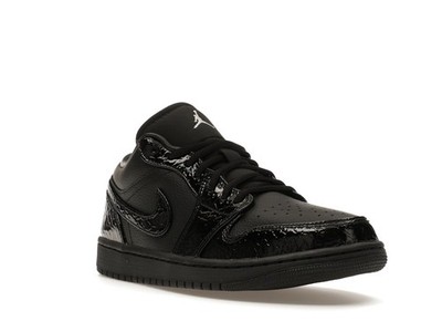 靴 HJ7743-010(T) Air Jordan 1 \"Black Croc\" Nike WMNS Air Jordan 1 Low SE Black Croc HJ7743-010 Women's Size