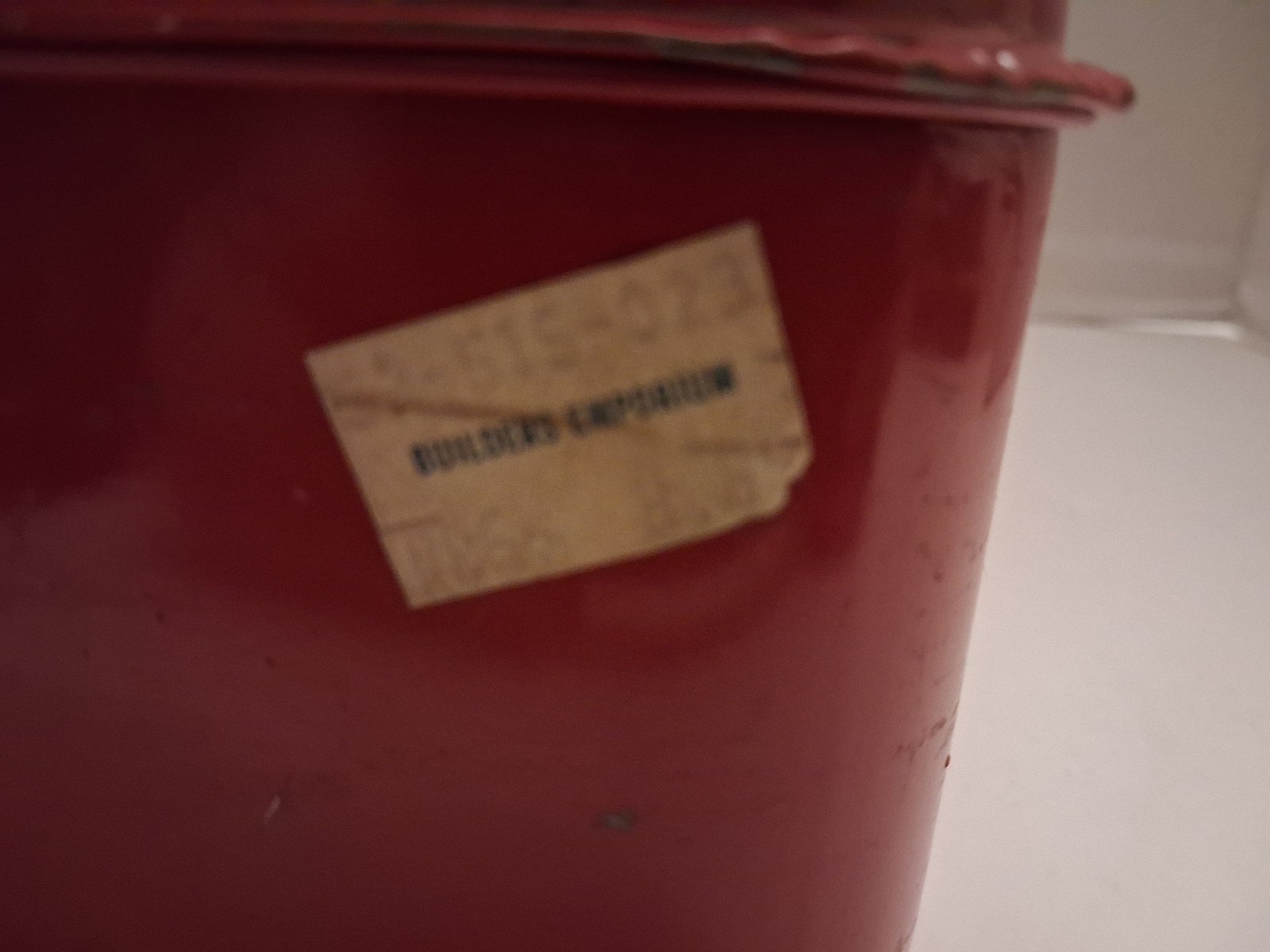 Disston My Buddy Red Metal Tackle Box/ Toolbox 1960s Vintage Made in USA