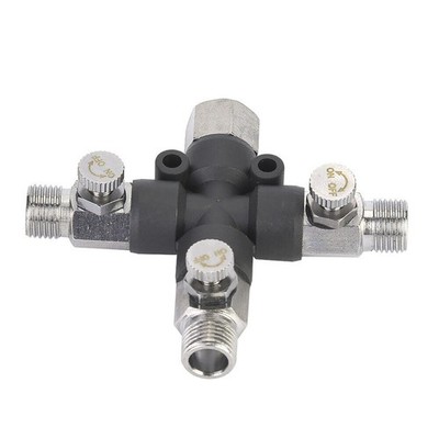1* 1/8 Three Way Adjustable Air Hose Splitter Airbrush Connecting Accessories