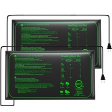 2 Pack Seedling Heat Mats, Waterproof Warm Hydroponic Heating Pad for Greenho...
