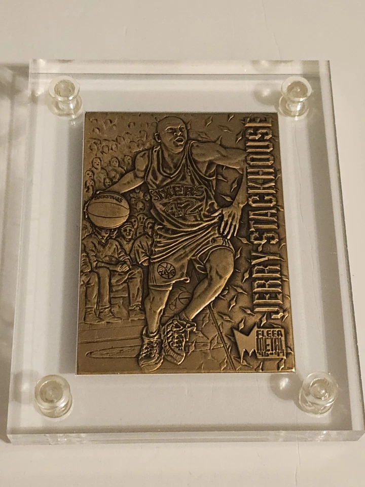 1996 Highland Mint Jerry Stackhouse FLEER METAL Bronze Card # 0746 Short Print - Image 2 of 4