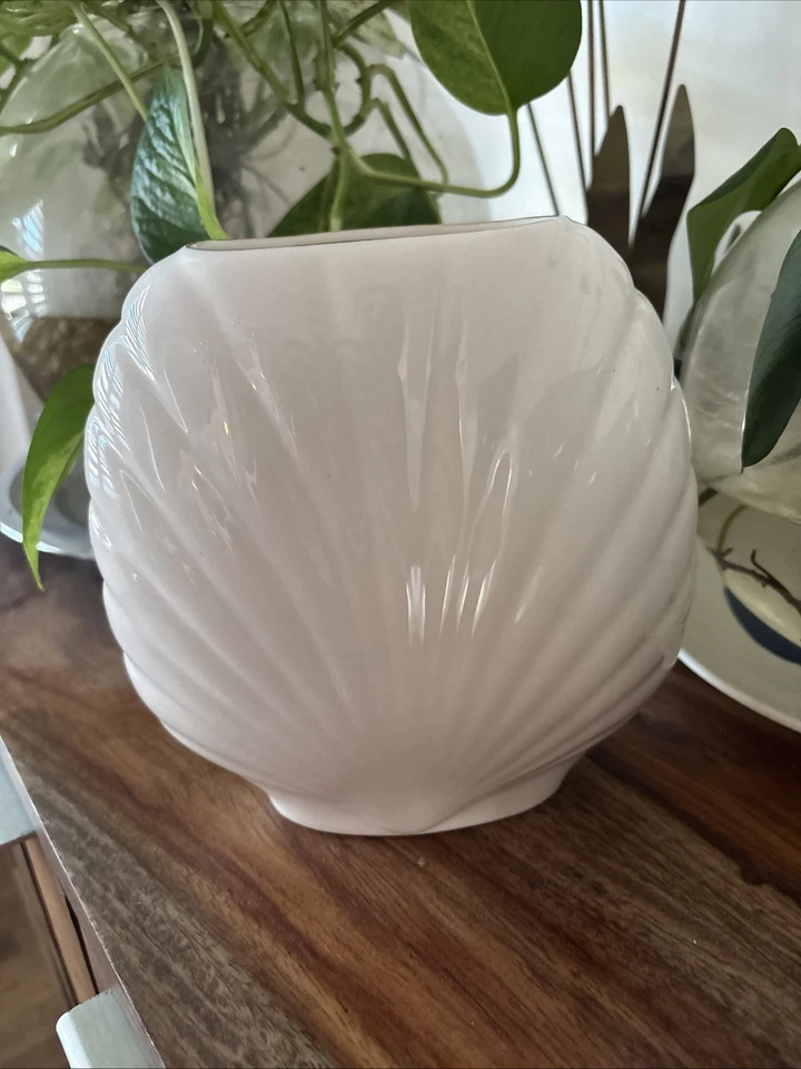 Jarrón blanco chino vintage japonés de porcelana de los años 80 - flores iris mariposa Foto 4 de 4