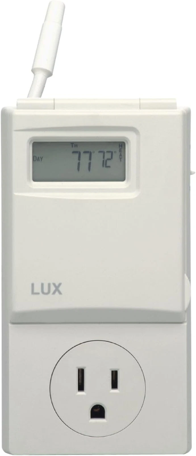 Lux WIN100 Automatic Heating & Cooling 5-2 Day Programmable Outlet Thermostat