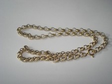 QUALITY 18" LONG HEAVY WEIGHT HALLMARKED 9ct GOLD BELCHER NECKLACE - 11.6 GRAMS