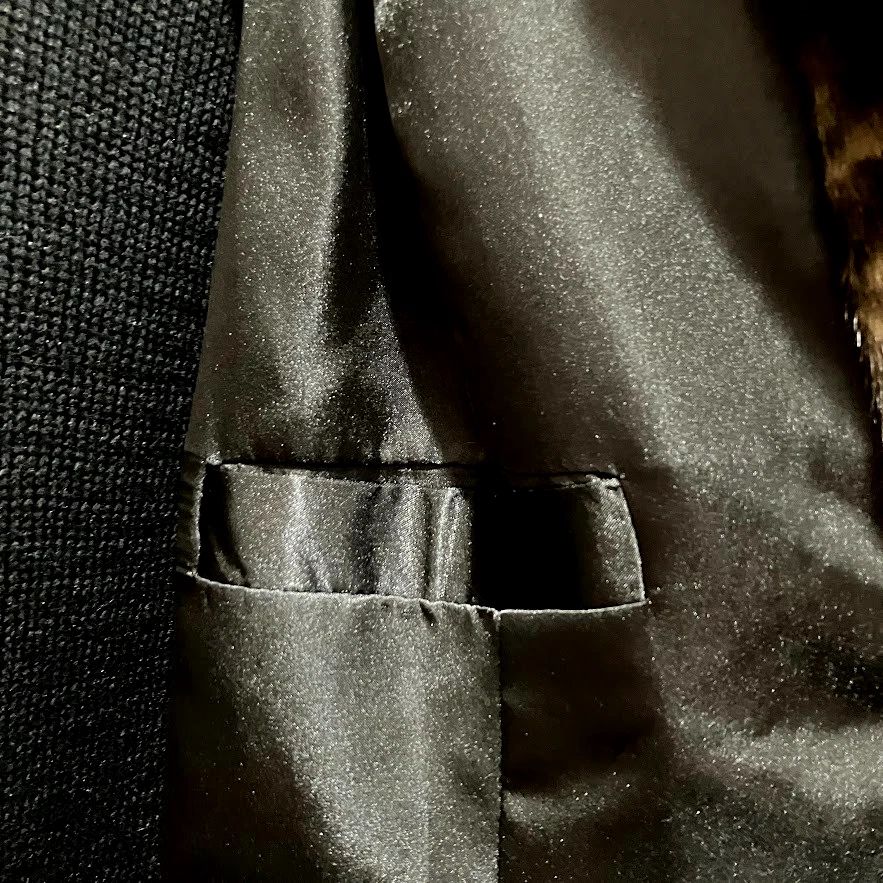 Chaleco Dennis Basso de piel sintética y tejido para mujer 2X negro cremallera frontal cuello sin mangas Foto 4 de 4