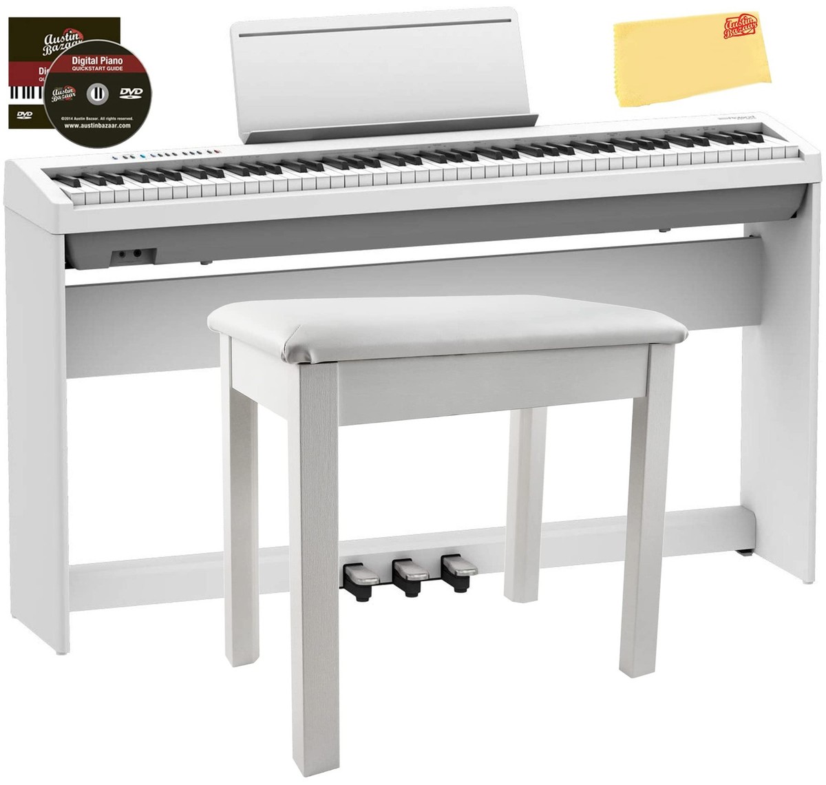 送料込み！美品　Roland FP-30X ＋KSC-70-WH 2021年製 Roland FP-30X 88-Key Digital Piano - White w/ KSC-70 Stand