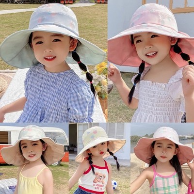 Lovely Embroidery Summer Bow for Sun Visor Hat Wide Brim Empty Top Hat for Outdo