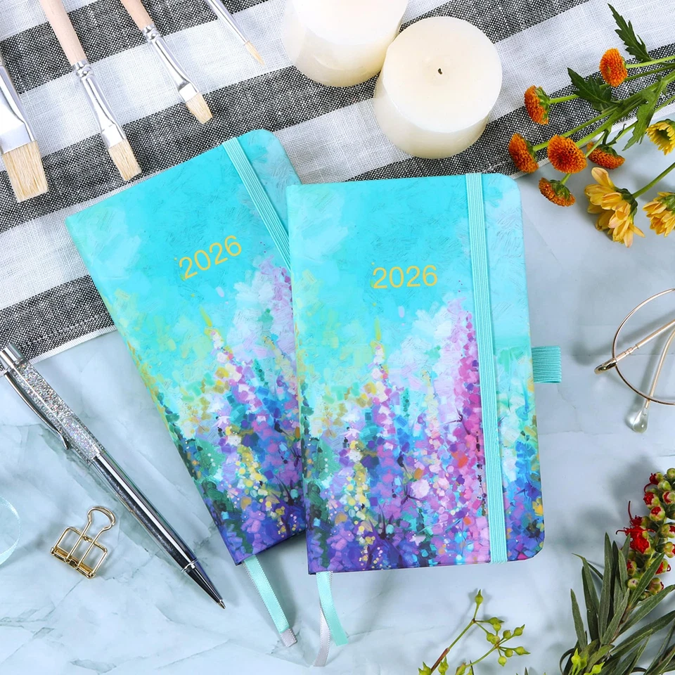 2026 Pocket Planner Oil Painting Cover Weekly Monthly Personal Organizer 2025... - Image 2 of 4