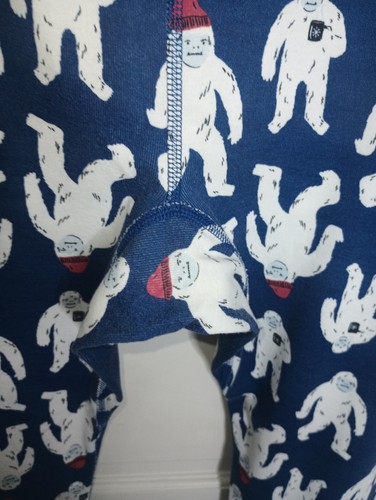 Hanna Andersson Men's Henley Pajama Set Yeti Abominable Snowman 100% Organic - Picture 8 of 20