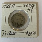 1926 S Buffalo Nickel Key Date Circulated 5 Cent Coin