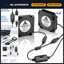 40mm USB Blower Fan 3 Speed Control DC 5V Powered - 2 Pack Cooling Fans