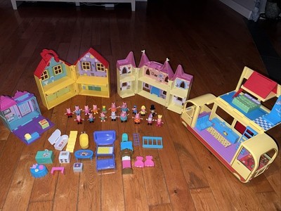 Peppa Pig Lot House, Castle, Shop, Figures, Furniture, RV