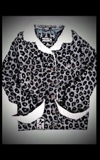 Disney Mickey Mouse Jacket Leopard Animal Print Sherpa Corduroy Girls Fur Fall
