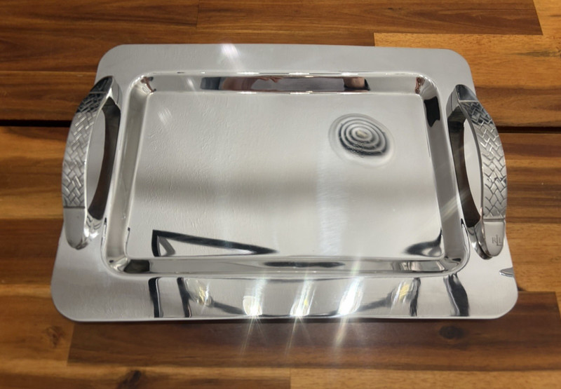 Ralph Lauren Equestrian Braid Bar Serving Tray Stainless Steel 18/8 Excellent