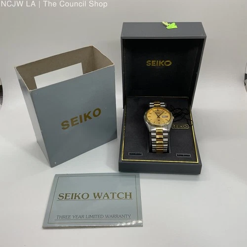 VTG. SEIKO SQ 5Y23-8A60 SQ Two Tone Quartz Men's Watch- NEEDS BATTERY