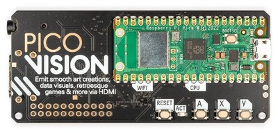 Pimoroni PicoVision, Dual Arm Cortex M0+ 264kB SRAM, 2x8MB PSRAM, Qwiic/STEMMA